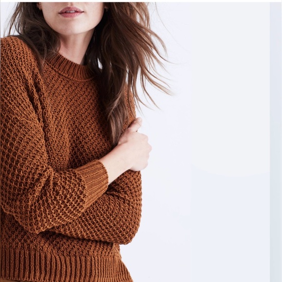 Madewell Knit V-neck Brown Sweater Womens Size Large - Picture 3 of 12